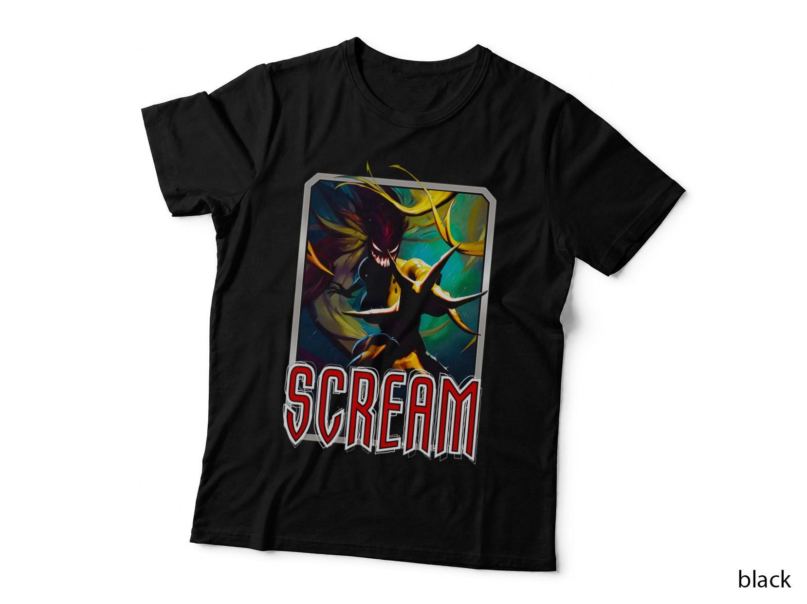 Scream Red White Demon Creature Horror T-Shirt