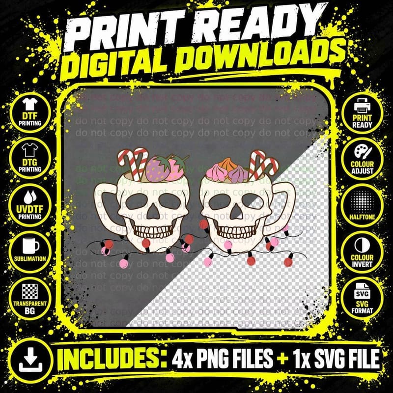 Skeleton Coffee Lover Valentines T-Shirt Png SVG Digital Bundle