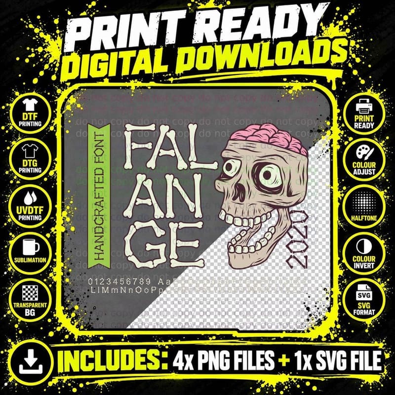 Skeleton Typography Fall an Ge Handcrafted Skull Vintage Png SVG Digital Bundle