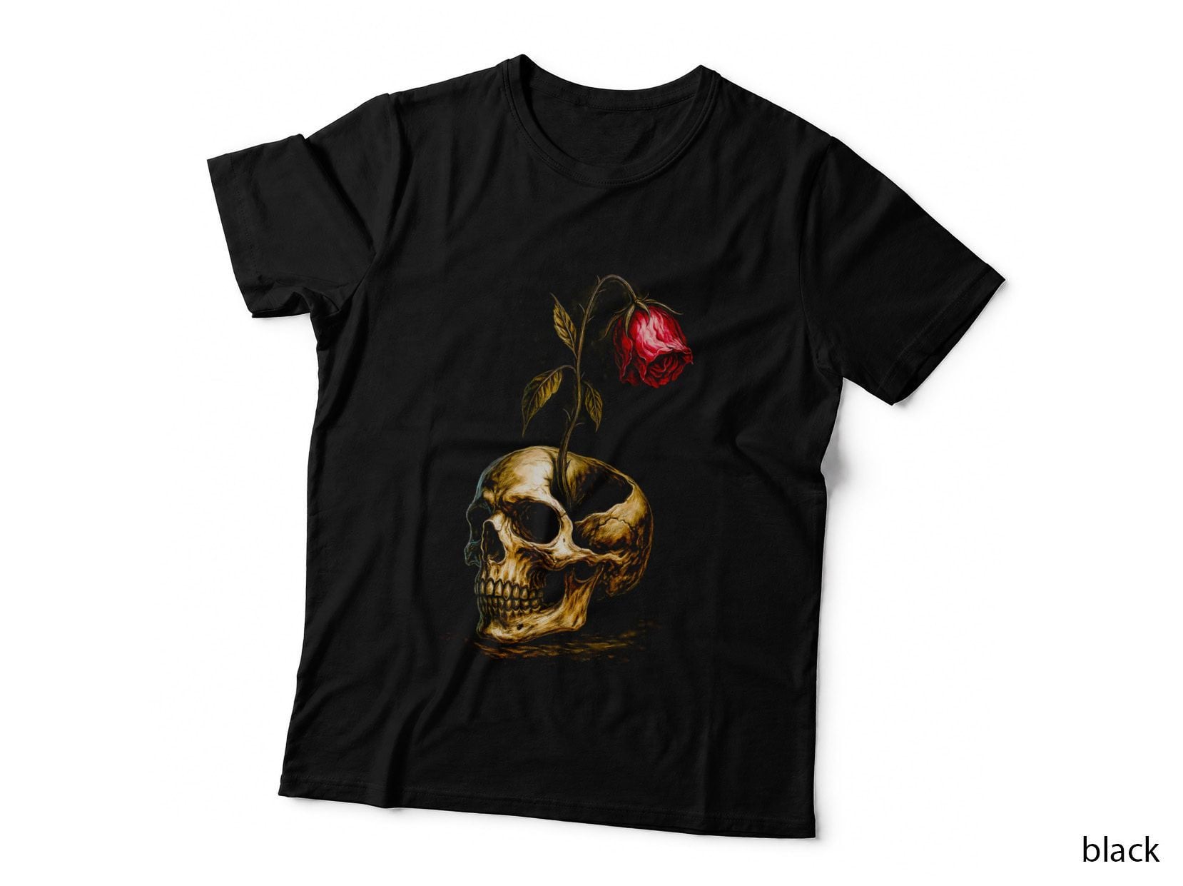 Toilet Humor Skull T-Shirt, Halftone Gothic Skull Graphic Tee