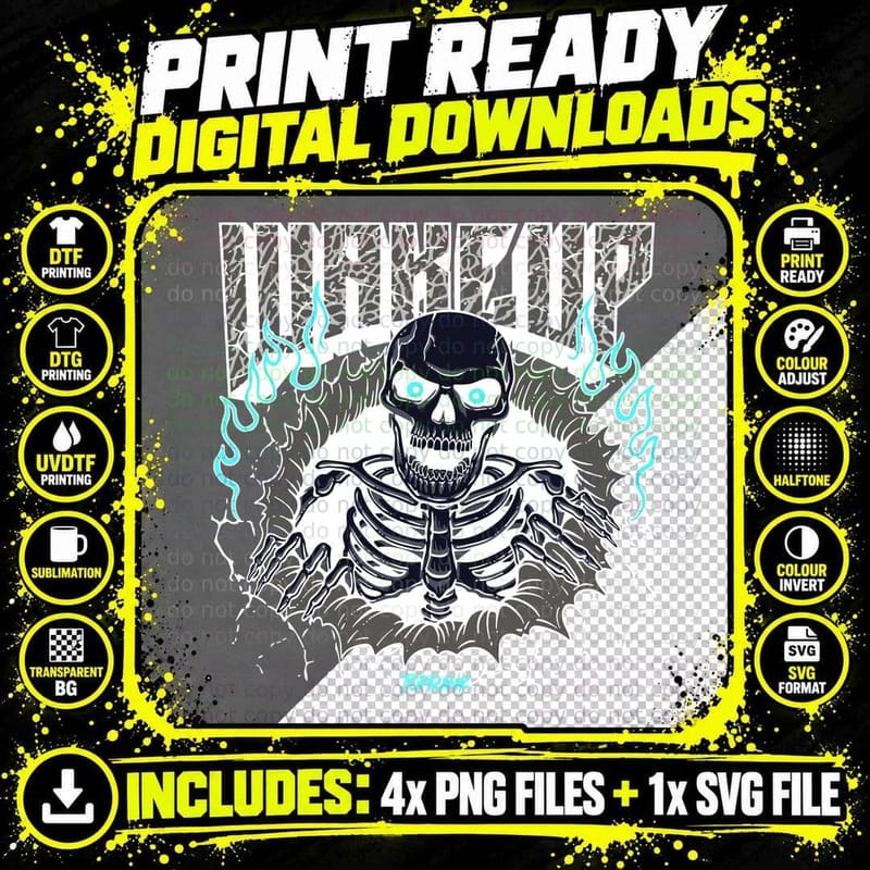 Torrance Skeleton Skull Fire Red Horror Gothic T-Shirt Png SVG Digital Bundle