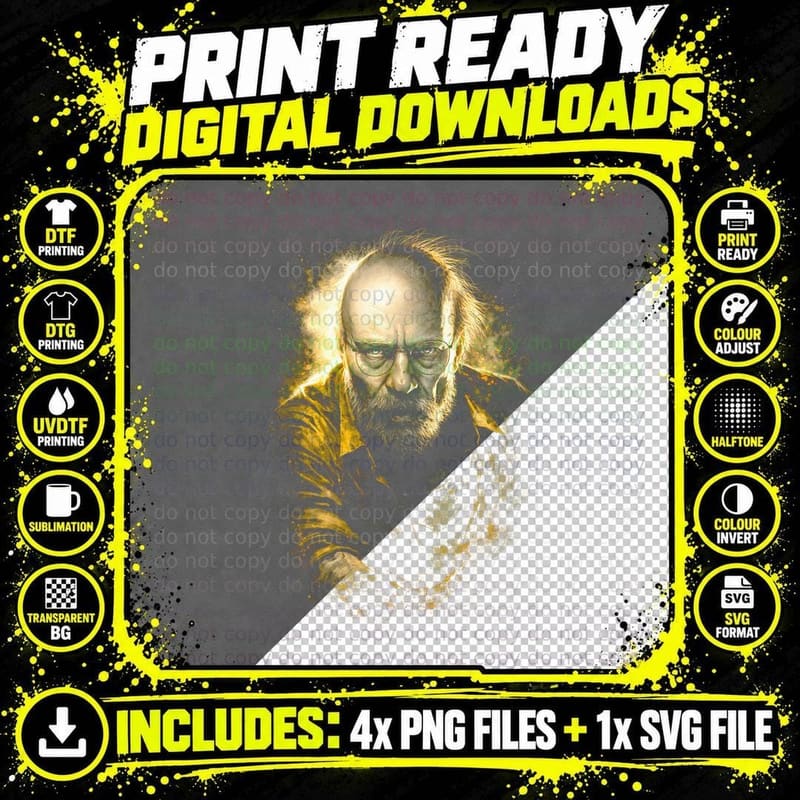 Umbrella Scientist Villain T-Shirt Png SVG Digital Bundle