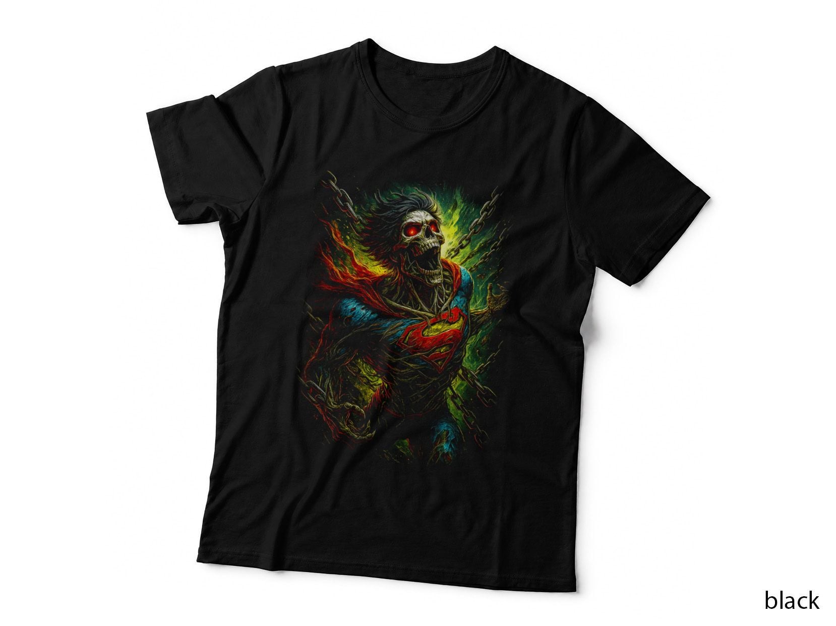 Undead Superhero T-Shirt, Halftone Horror Zombie Graphic Tee