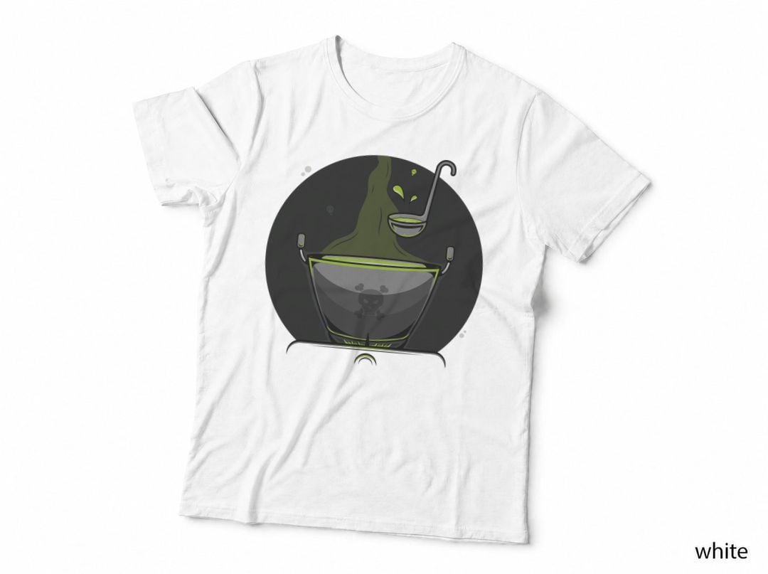 Witch Cauldron Potion Green Black Magic T-Shirt