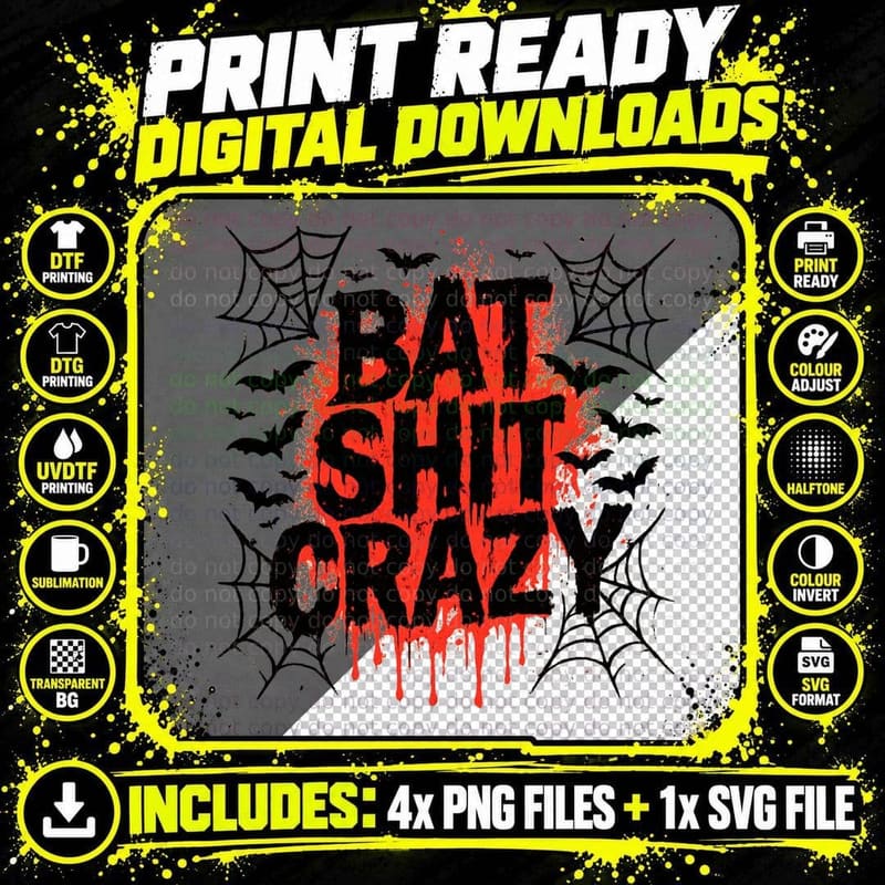 Bad Sh T Raw Halloween T-Shirt, Bloody Dripping Text Png SVG Digital Bundle
