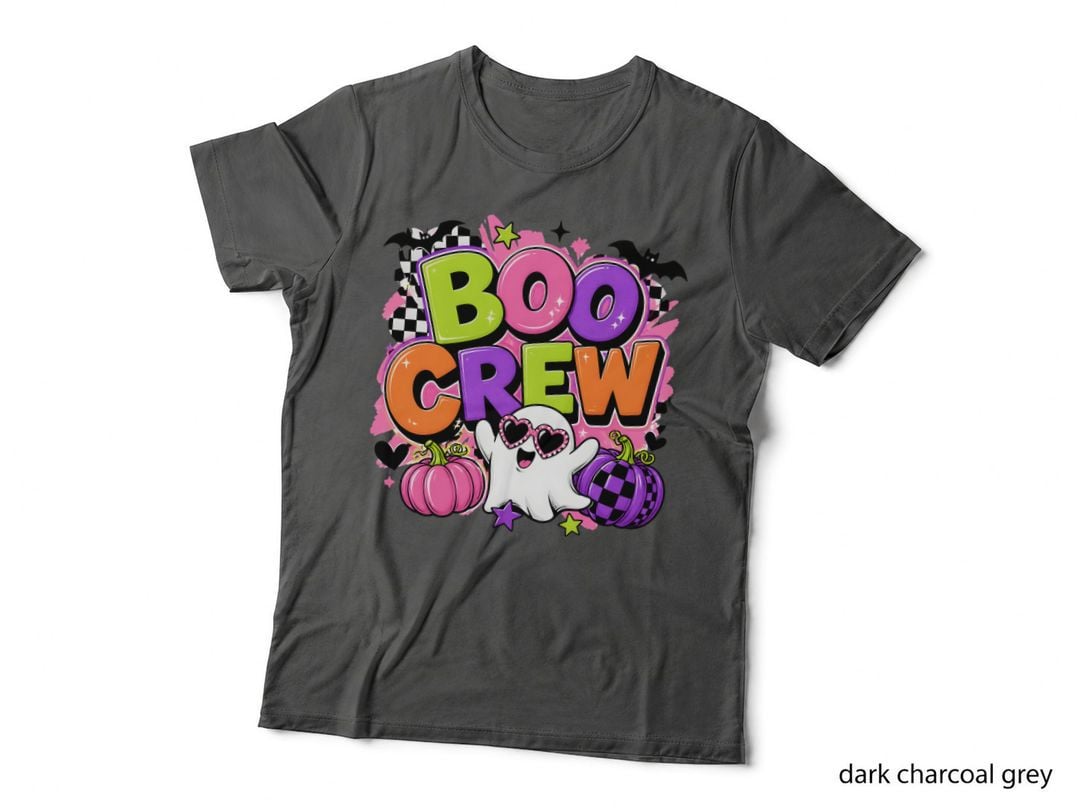 Boo Crew Halloween T-Shirt, Boo Crew Ghost Heart Sunglasses Spooky Tee