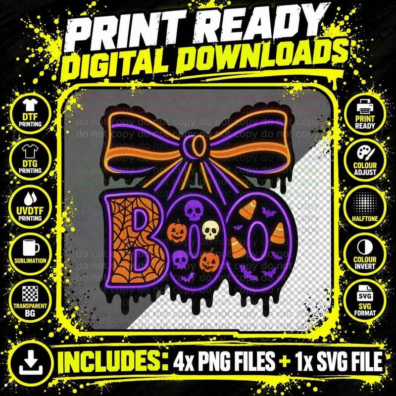 Boo Haw Halloween T-Shirt, Ghost Cowboy with Sunflowers Png SVG Digital Bundle