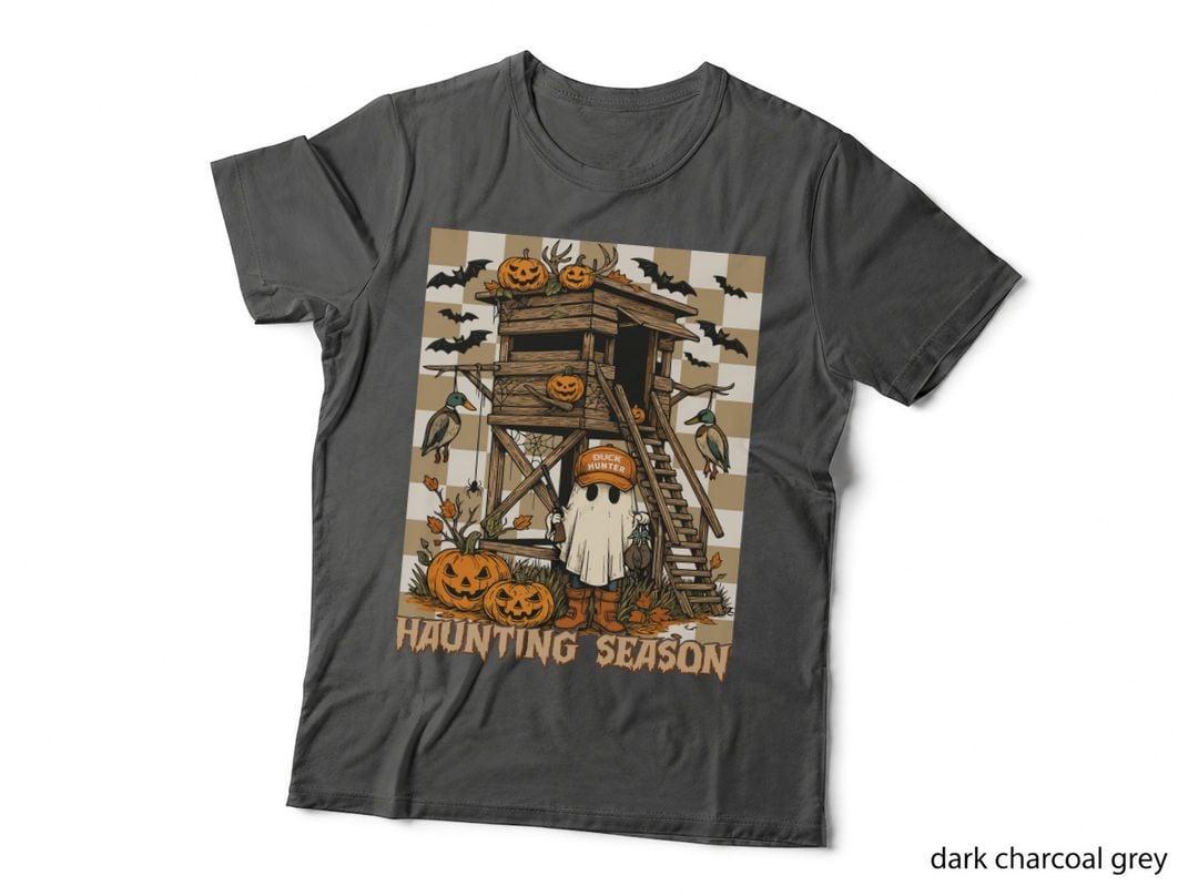 Duck Hunter Hunting T-Shirt, Ghost Hunter in a Duck Hunting Stand Graphic Tee
