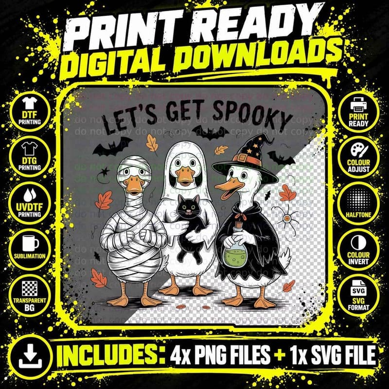 Ducks Nurse Doctor Medical Costumes Halloween T-Shirt Png SVG Digital Bundle