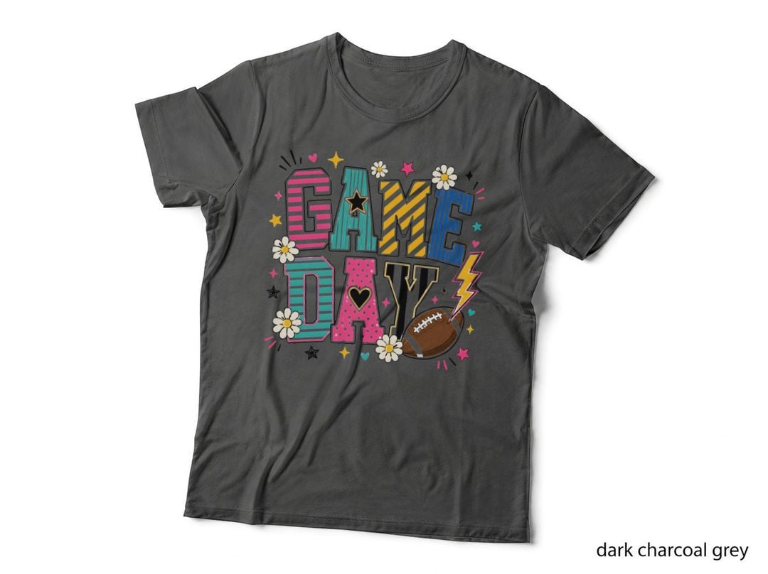 Game Day Halloween T-Shirt, Football Game Day Text Spooky Tee