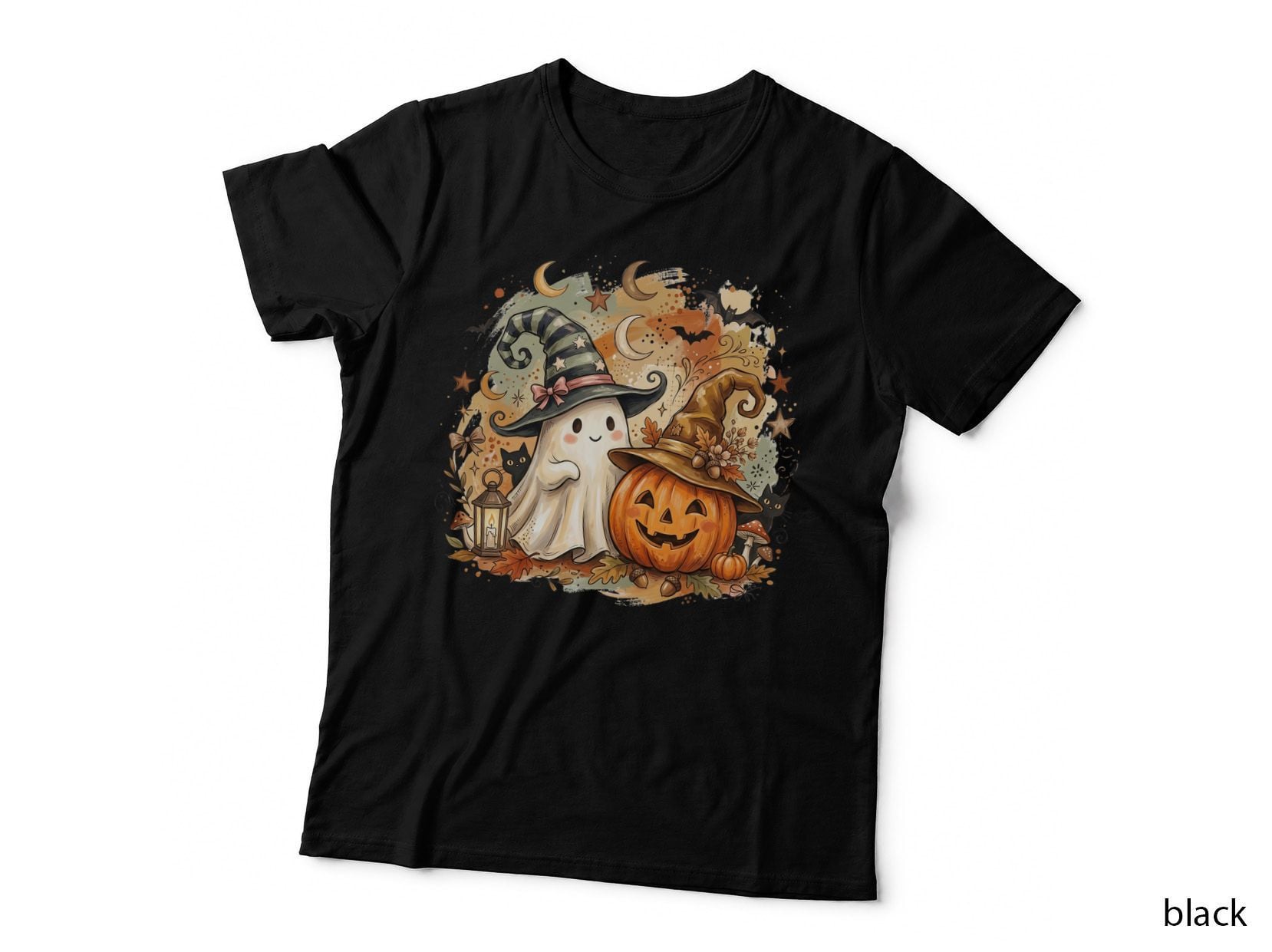 Ghost Pumpkin Witch Magic Halloween T-Shirt, Spooky Season Graphic Tee