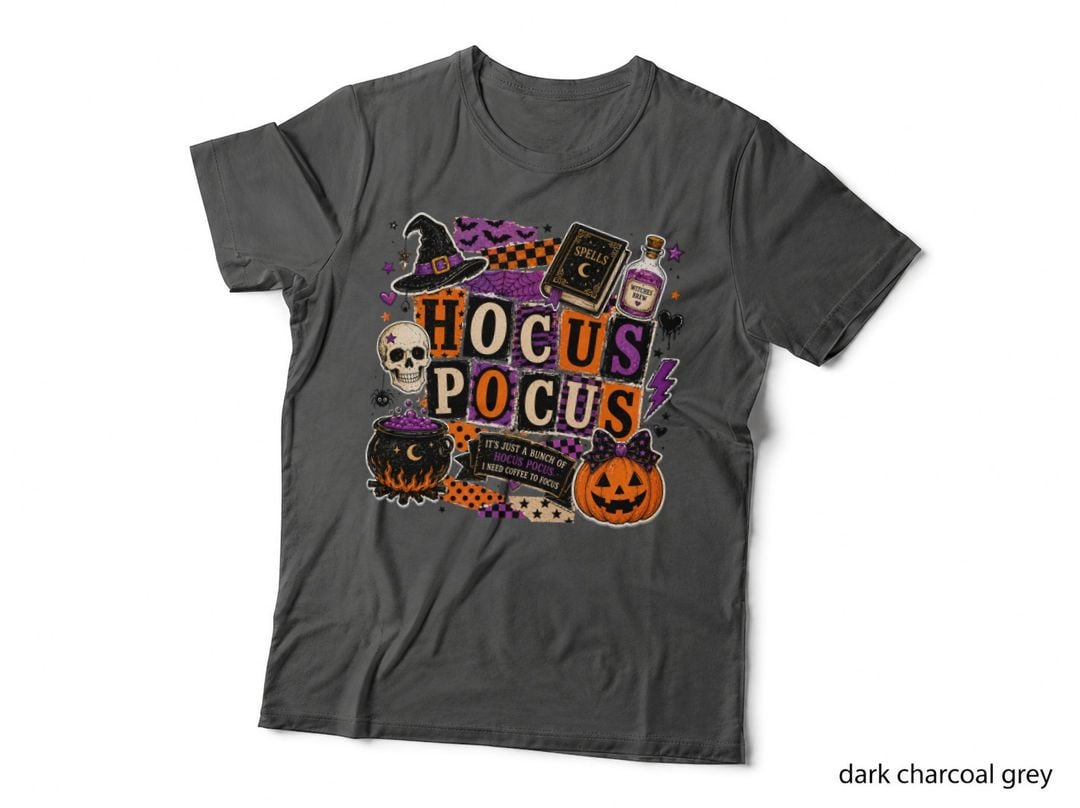 Hocus Pocus I Need Coffee to Focus Halloween T-Shirt