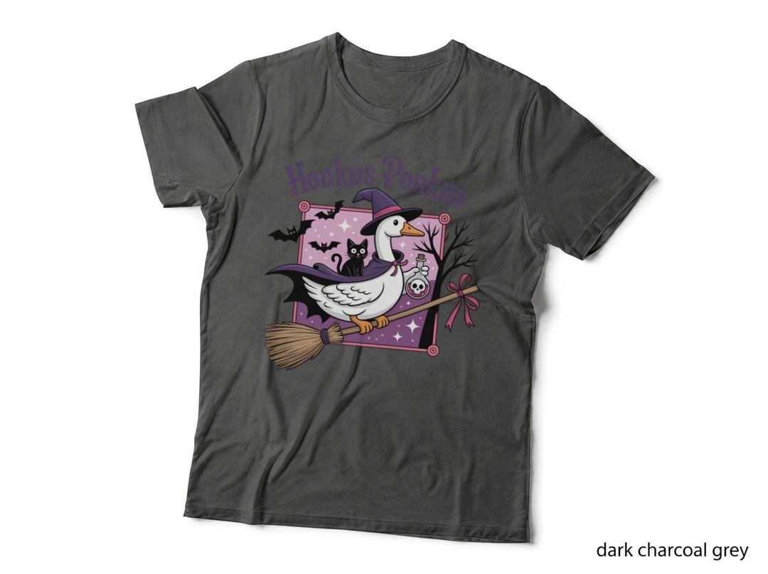 Honkus Ponkus Funny Halloween T-Shirt, Halloween Duck Witch with Potion Graphic