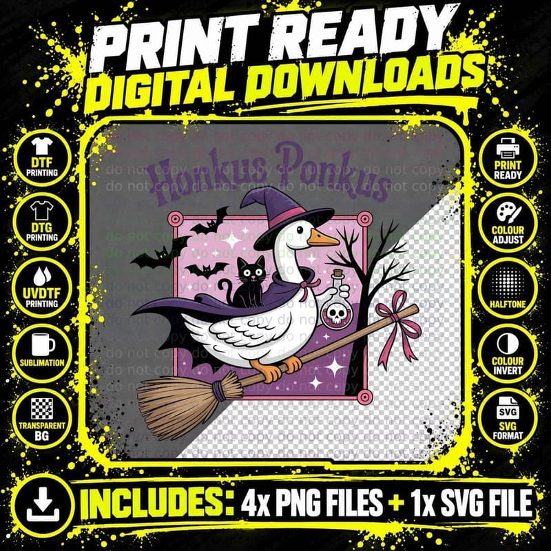 Honkus Ponkus Funny Halloween T-Shirt Png SVG Digital Bundle