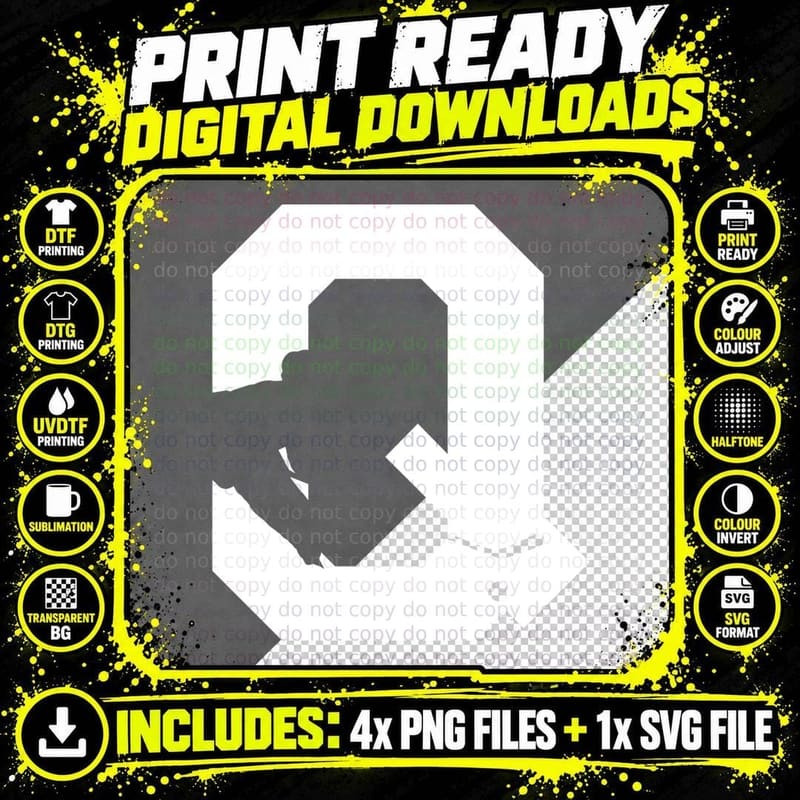 Letter Q with Ghost Silhouette Hockey T-Shirt Png SVG Digital Bundle