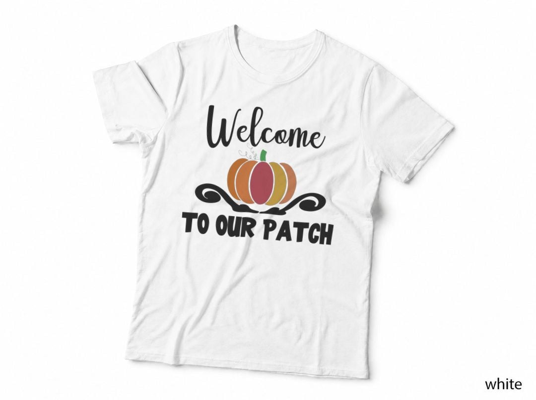 Multicolor Striped Pumpkin Fall T-Shirt, Autumn Season Graphic Tee