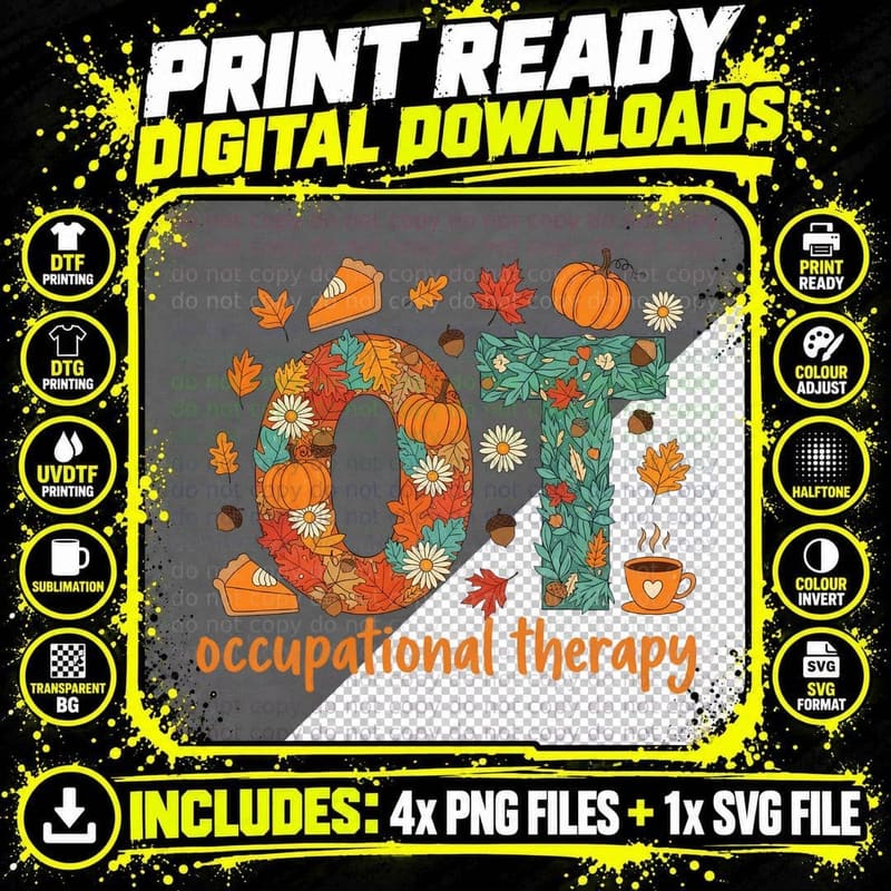 Patchwork Pumpkin with Floral Patterns Fall T-Shirt Png SVG Digital Bundle
