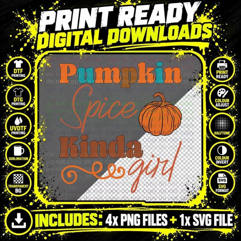 Plain Orange Pumpkin with Stem Fall T-Shirt Png SVG Digital Bundle