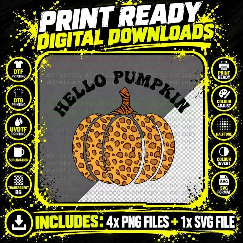 Pumpkin Decorations Arrangement Fall T-Shirt Png SVG Digital Bundle
