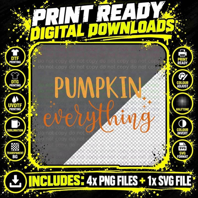 Pumpkin Everything Fall T-Shirt, Pumpkin Everything Png SVG Digital Bundle