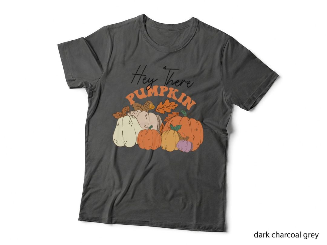 Pumpkin Fall T-Shirt, Harvest Pumpkins Varied Sizes Autumn Tee