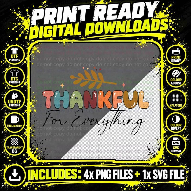 Pumpkin Leaves Silhouette Fall T-Shirt Png SVG Digital Bundle