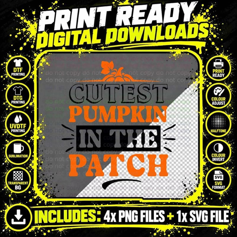 Pumpkin Patch Fall T-Shirt, Pumpkin Patch Illustration Png SVG Digital Bundle