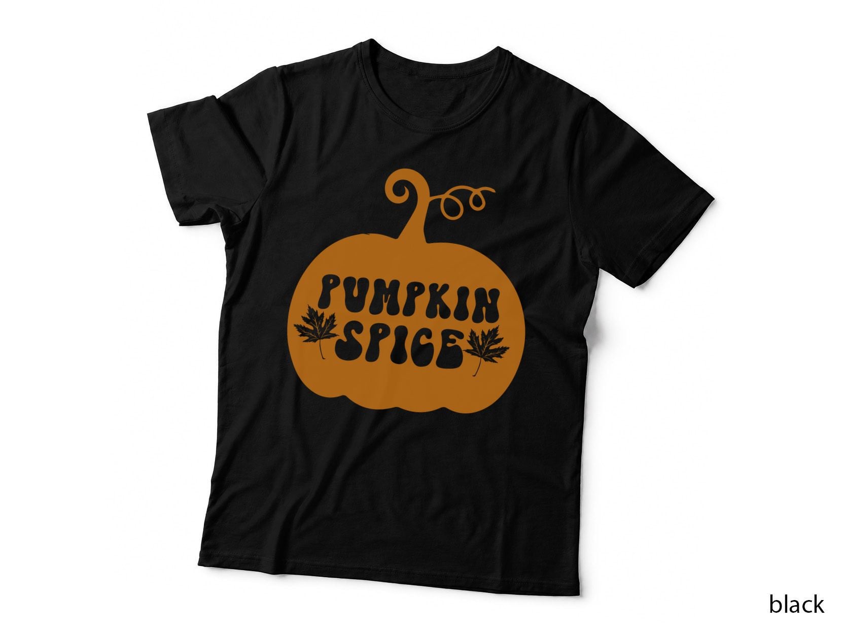 Pumpkin Spice Everything Fall T-Shirt, Bold Solid Text Pumpkin Spice Autumn Tee