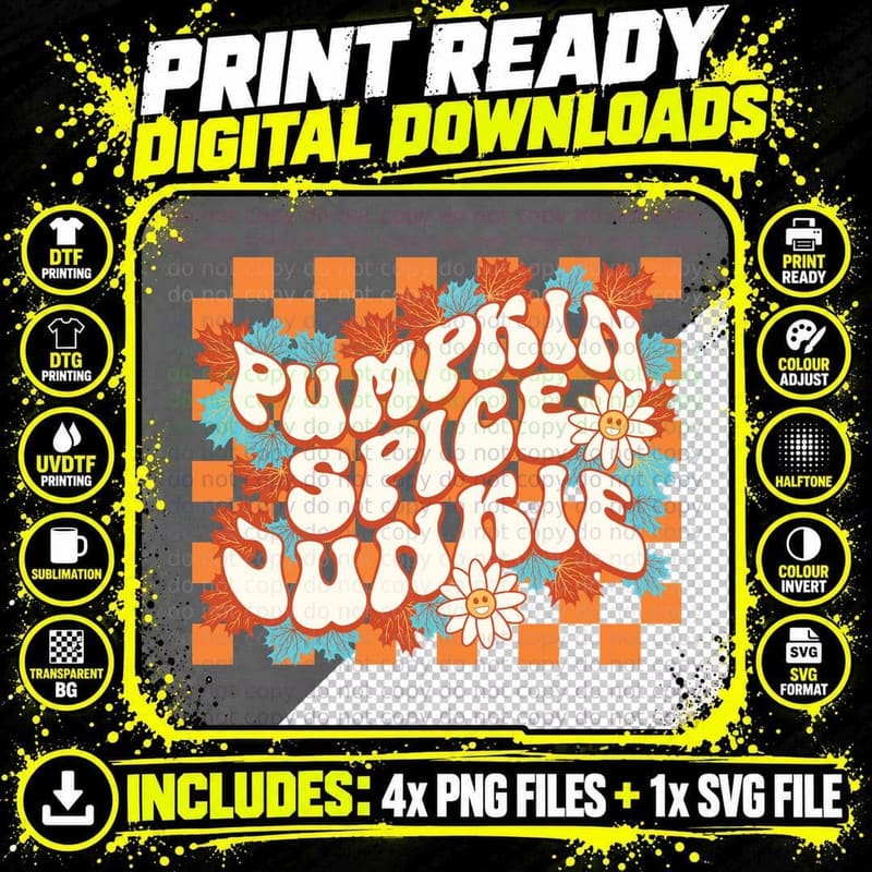 Pumpkin Spice Smooth Smile Smooth Fall T-Shirt Png SVG Digital Bundle