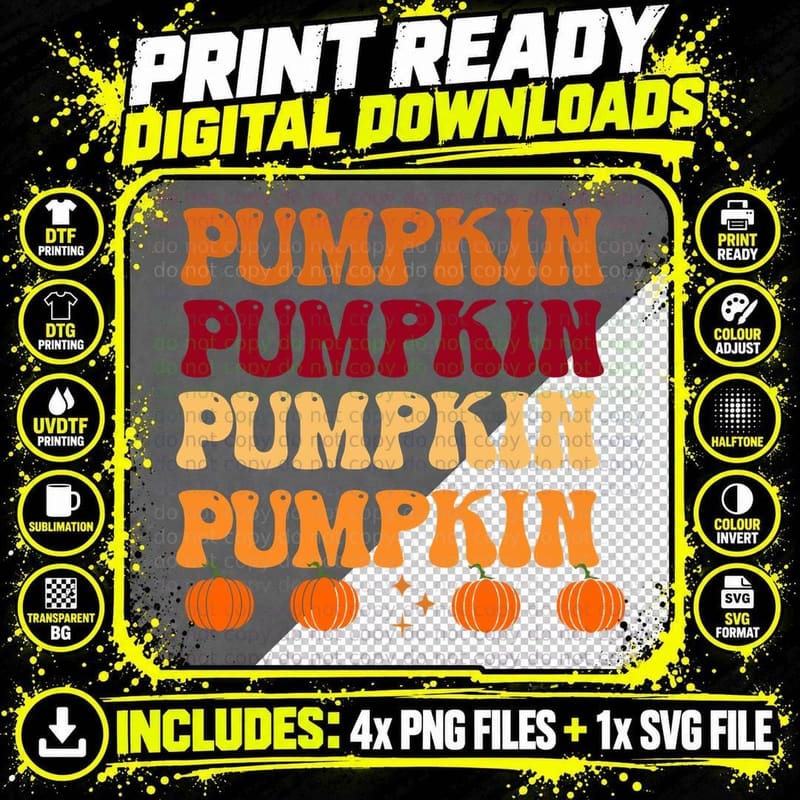 Pumpkin Spice and Everything Nice Fall T-Shirt Png SVG Digital Bundle
