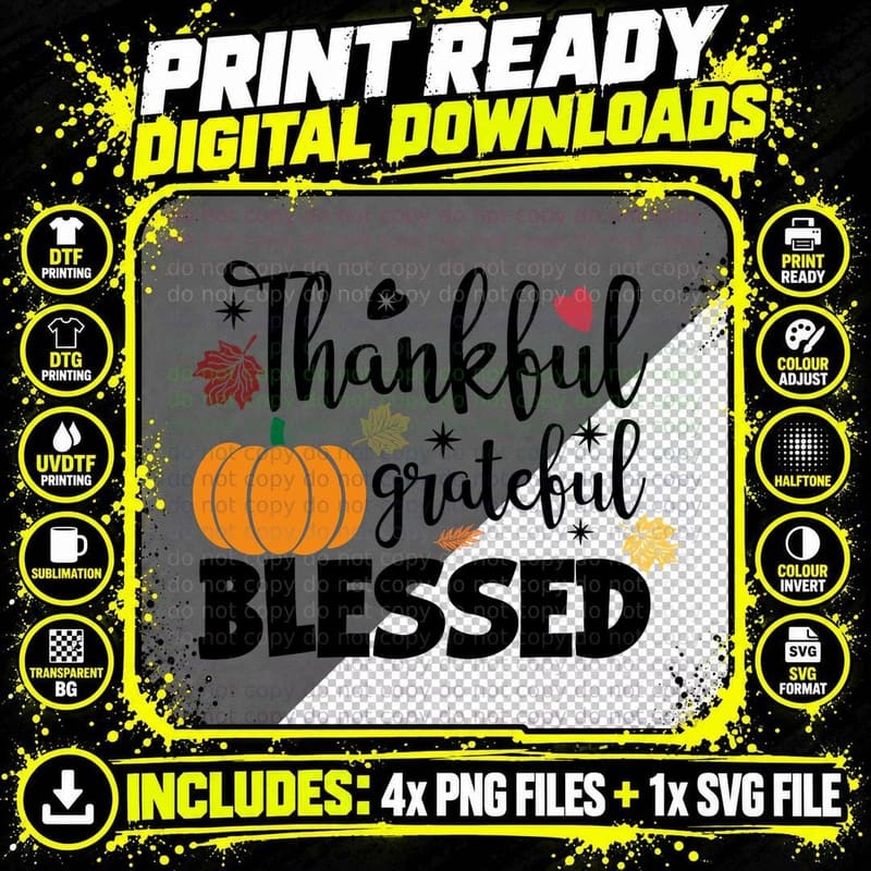 Pumpkin with Scattered Leaves Fall T-Shirt Png SVG Digital Bundle