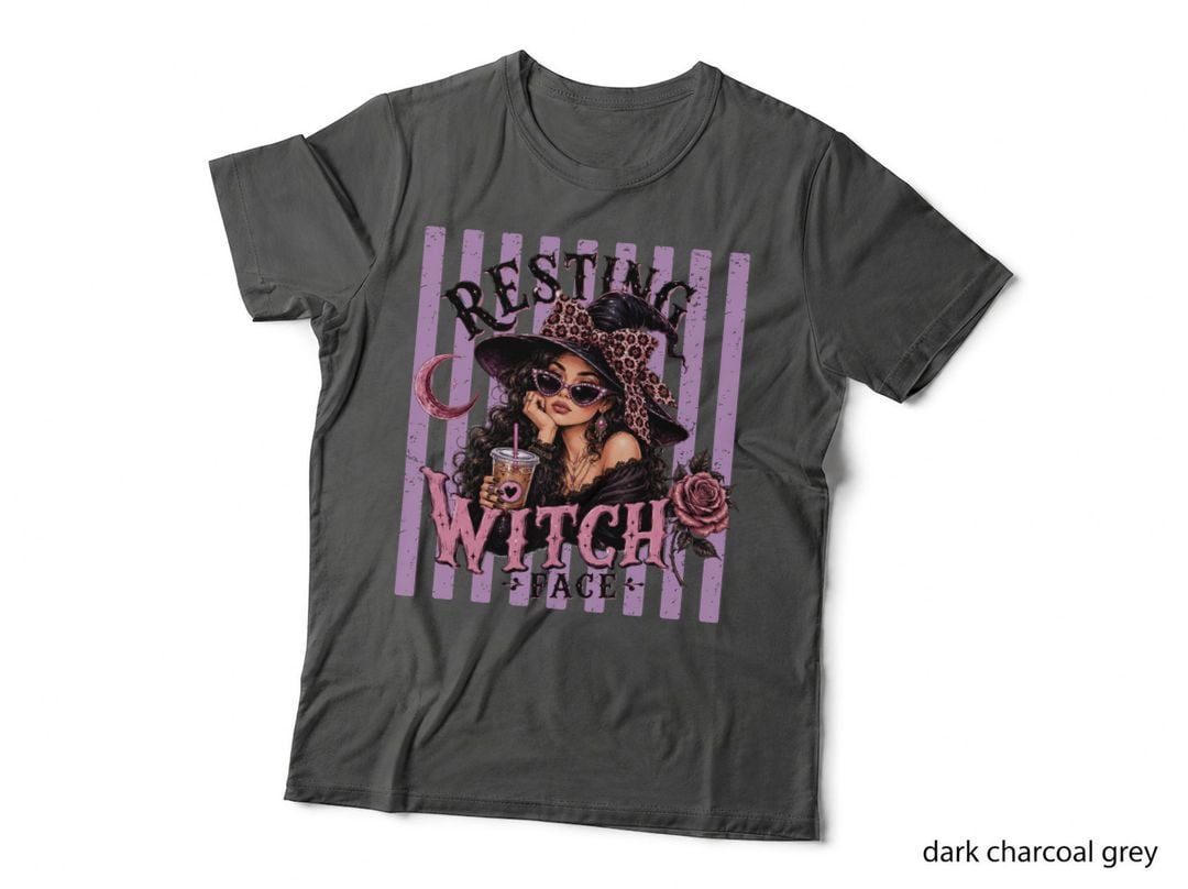 Resist the Witch Face Halloween T-Shirt, Goth Witch Face Dark Woman Spooky Tee