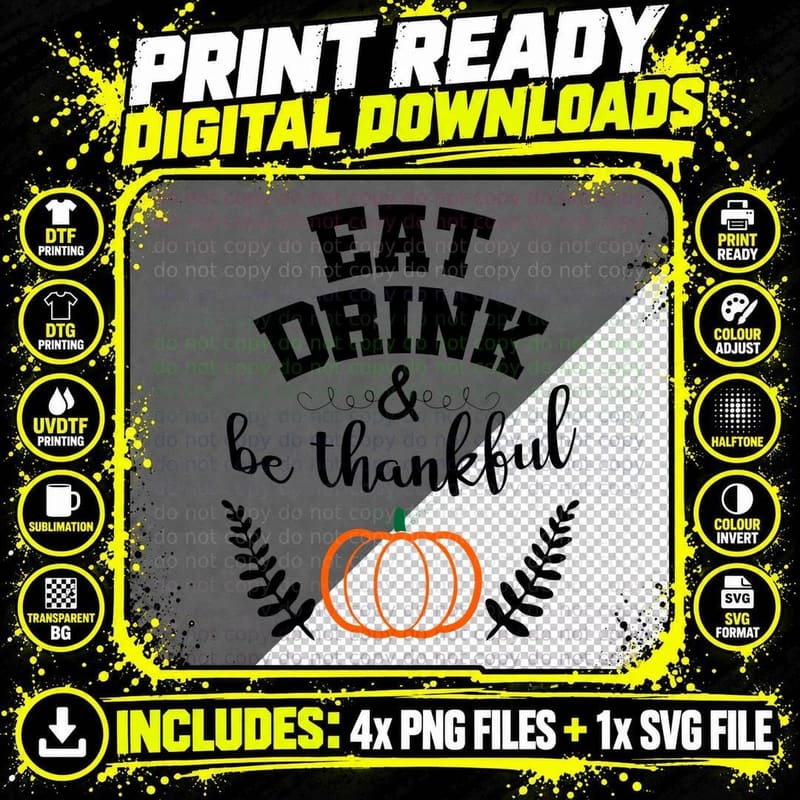 Simple Pumpkin Outline Fall T-Shirt Png SVG Digital Bundle