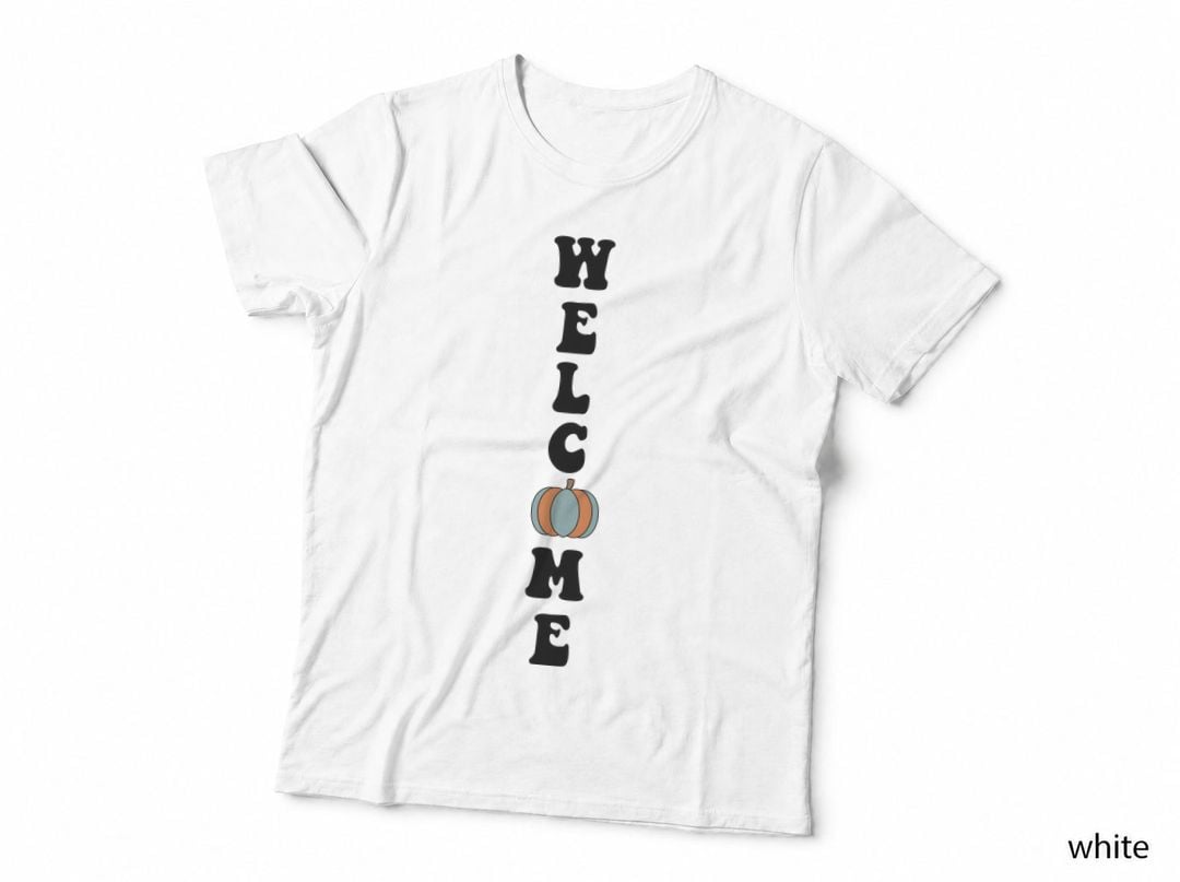 Single Centered Pumpkin Fall T-Shirt, Autumn Season Graphic Tee