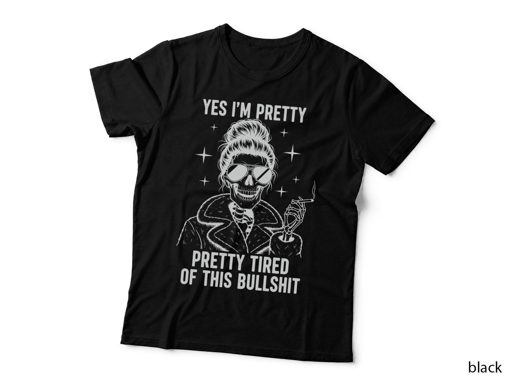 Skull Portrait Dark Mood Halloween T-Shirt, Spooky Season Graphic Tee