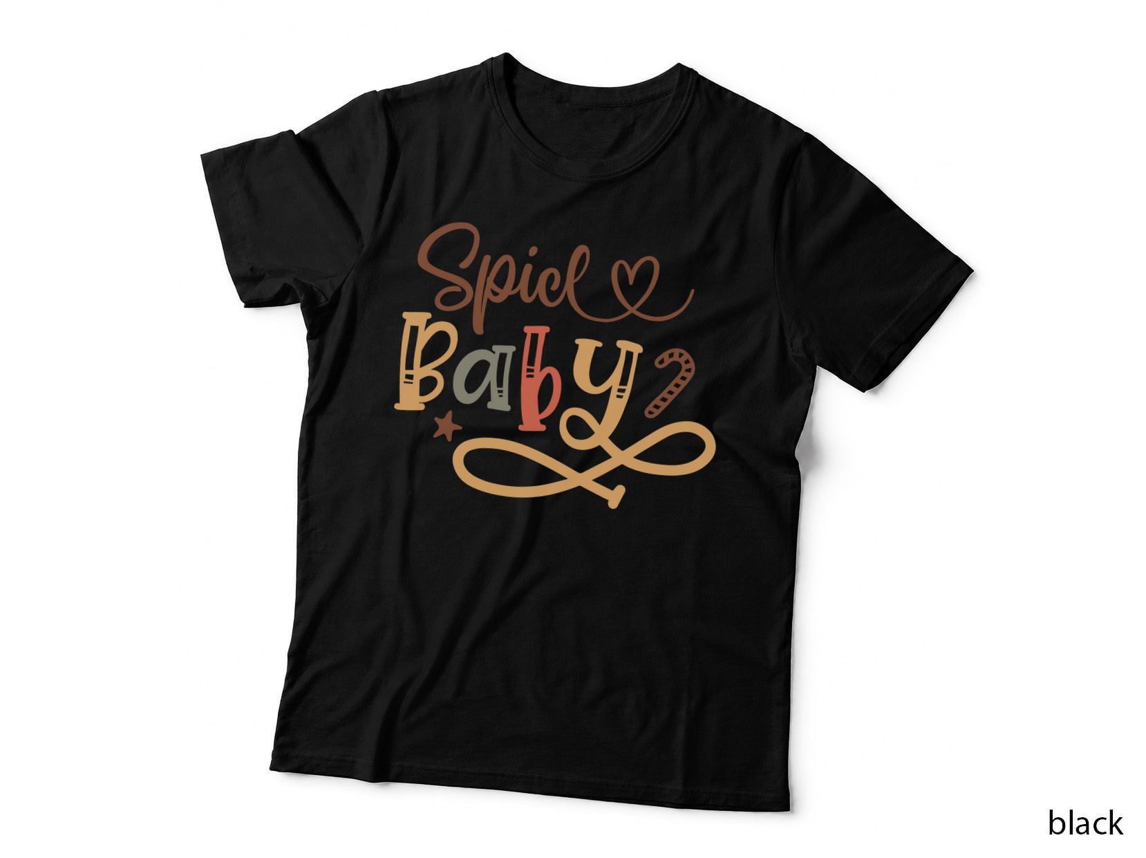 Spice Baby Fall T-Shirt, Spice Baby Text Candy Autumn Tee