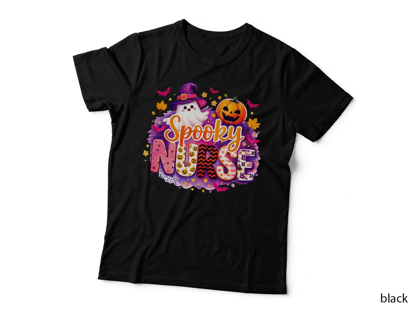 Spooky Nurse Halloween T-Shirt, Spooky Nurse Ghost Halloween Spooky Tee