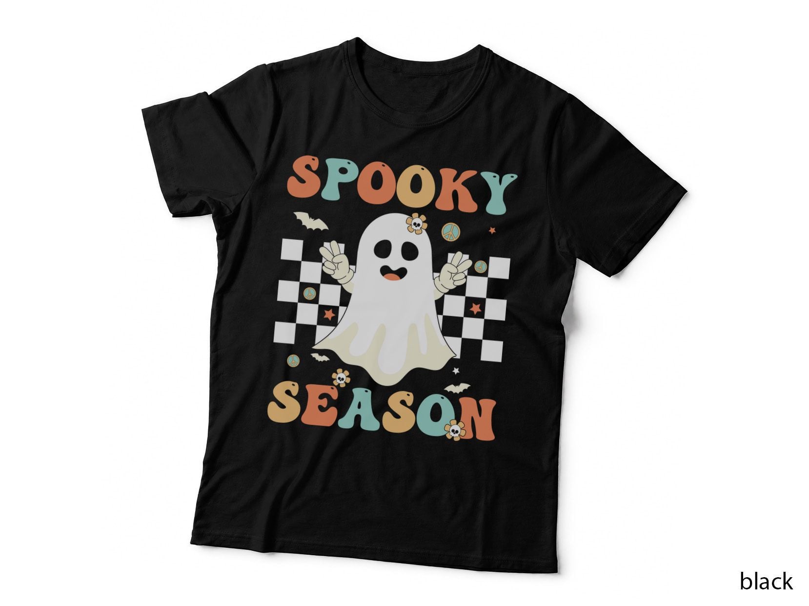 Spooky Season Fall T-Shirt, Spooky Season Ghost Candy Autumn Tee