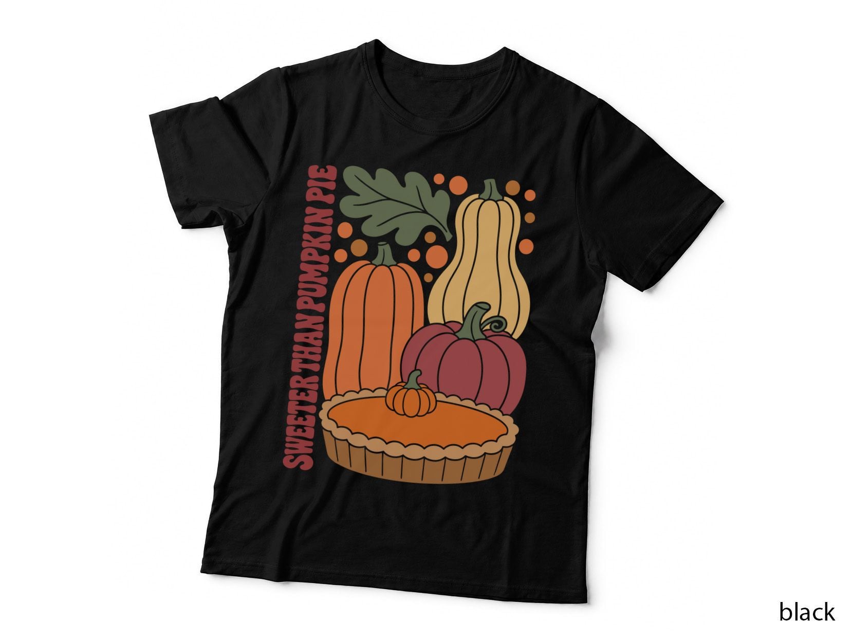Sweet Pumpkin Pie Halloween T-Shirt, Pumpkin Pie Gourd Harvest Cinnamon Spooky