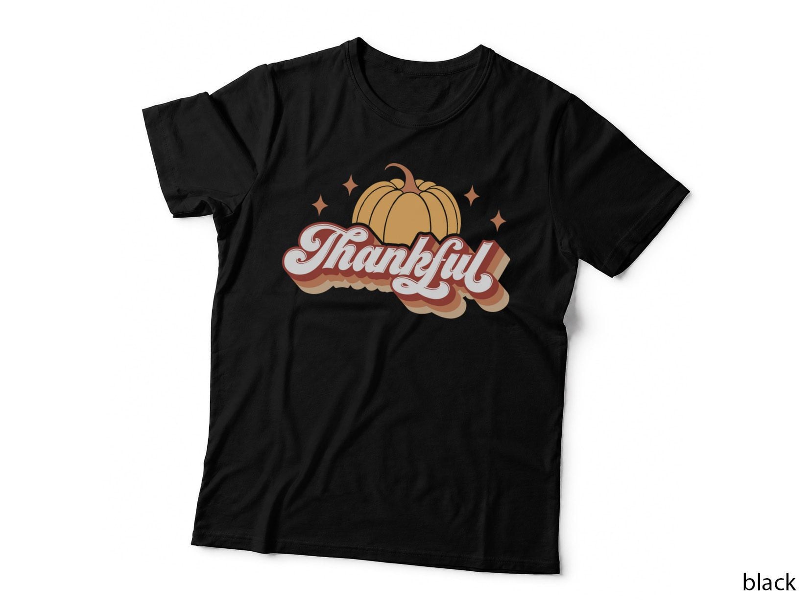 Thankful Fall T-Shirt, Pumpkin Clouds Thankful Autumn Tee