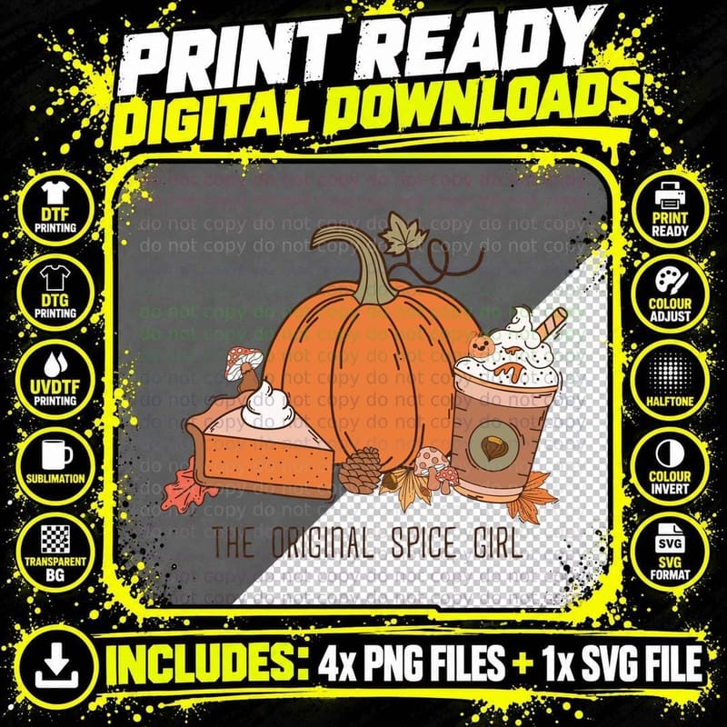 The Original Spice Girl Fall T-Shirt Png SVG Digital Bundle