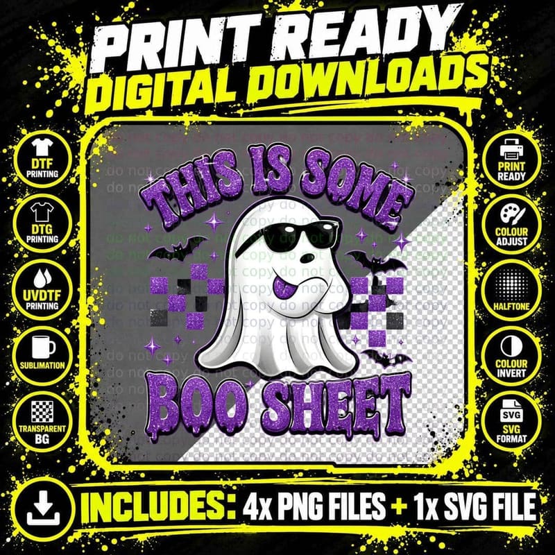 This Is Sick Boo Sheet Halloween T-Shirt Png SVG Digital Bundle