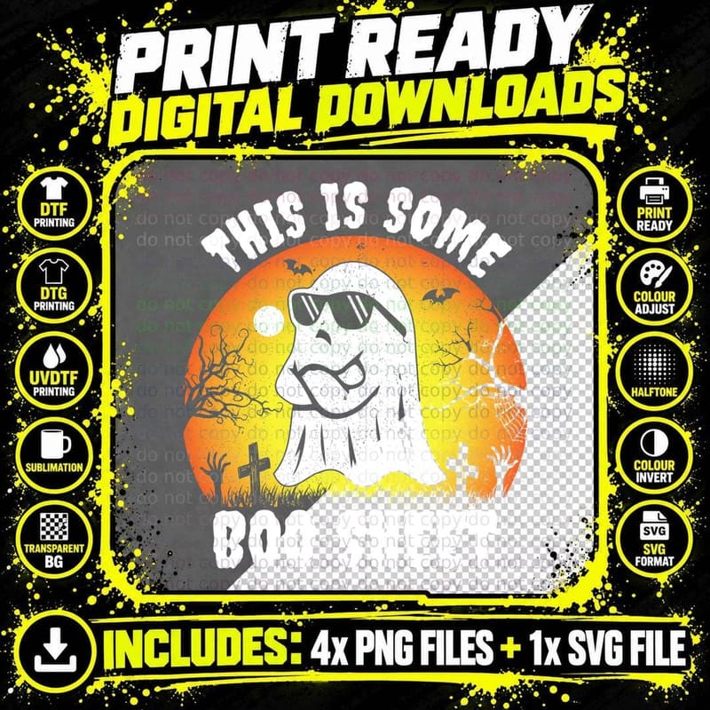 This Is Some Boo Sheet Halloween T-Shirt Png SVG Digital Bundle