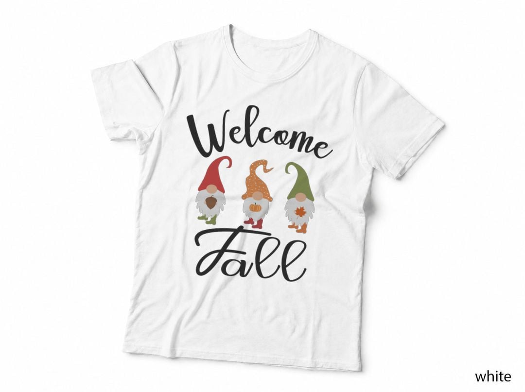 Three Fall Gnomes Trio Fall T-Shirt, Autumn Season Graphic Tee