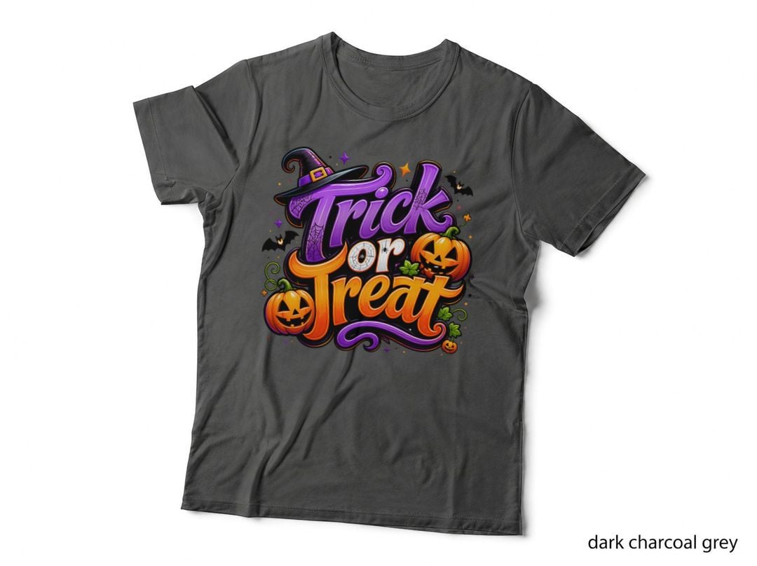 Trick or Treat Halloween T-Shirt, Trick or Treat Purple Witch Spooky Tee
