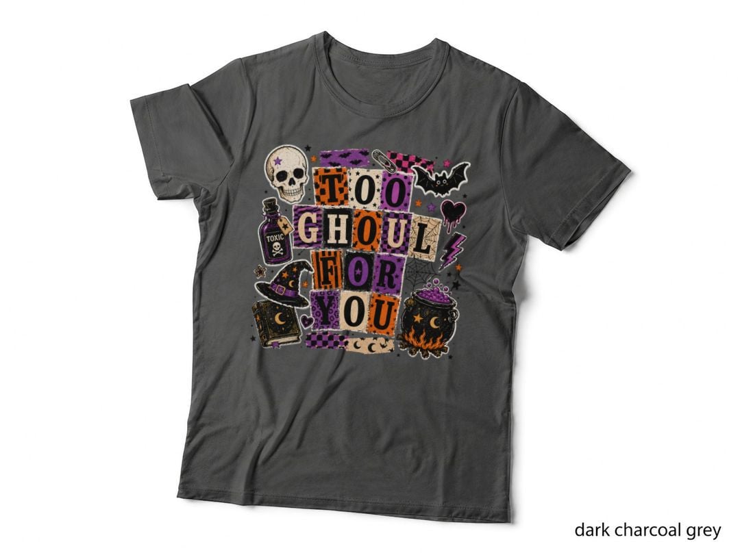 Trick or Treat Yourself Halloween T-Shirt, Colorful Halloween Collage Text