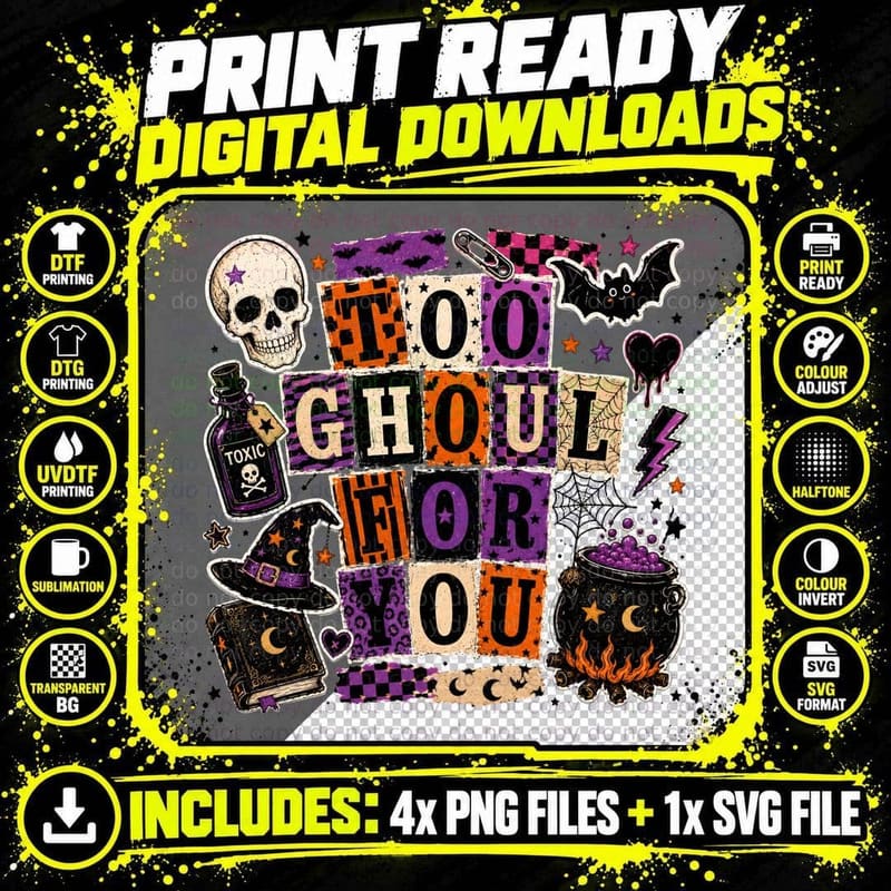 Trick or Treat Yourself Halloween T-Shirt Png SVG Digital Bundle