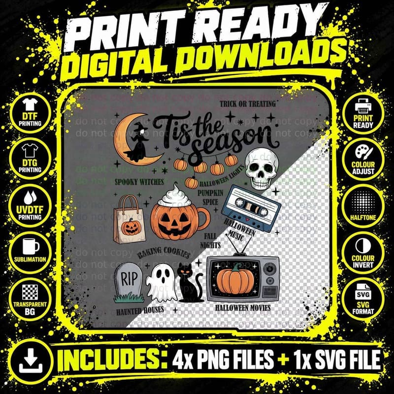Trick or Treating Halloween T-Shirt Png SVG Digital Bundle
