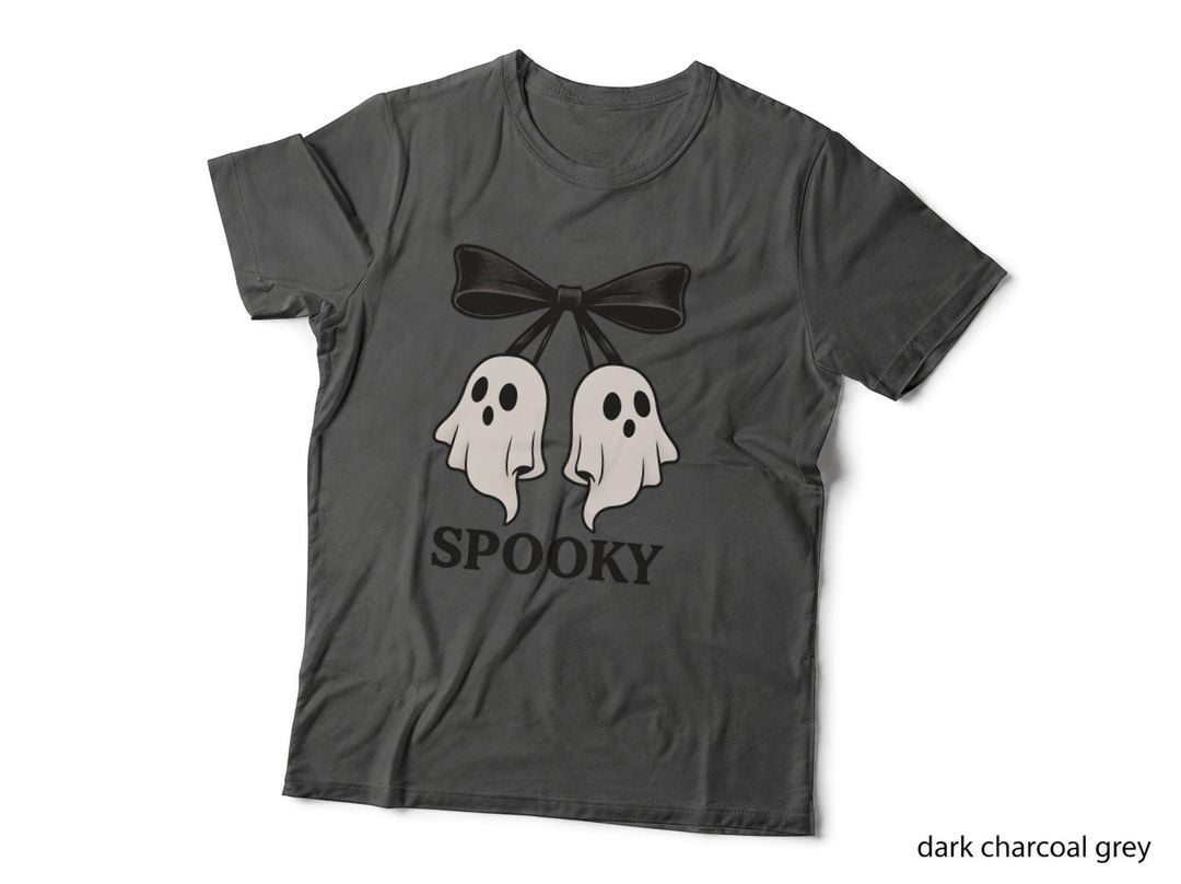 Twin Pumpkins Checkered Bow Halloween T-Shirt, Spooky Season Graphic Tee