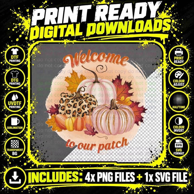 Welcome to Our Patch Fall T-Shirt, Pumpkin Truck Patch Png SVG Digital Bundle